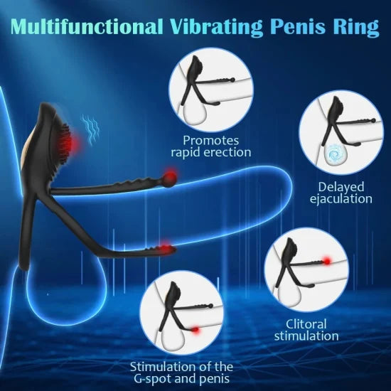 Couples Double Perfect Fit | Vibrating Cock Ring | Clitoral Stimulation