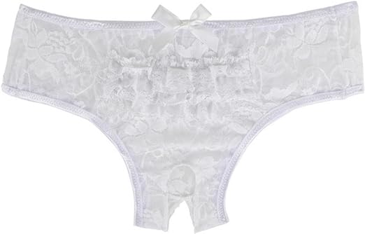 Joan Sloane Ruffled | Floral Lace | Open Crotch Panty | Plus Sizes