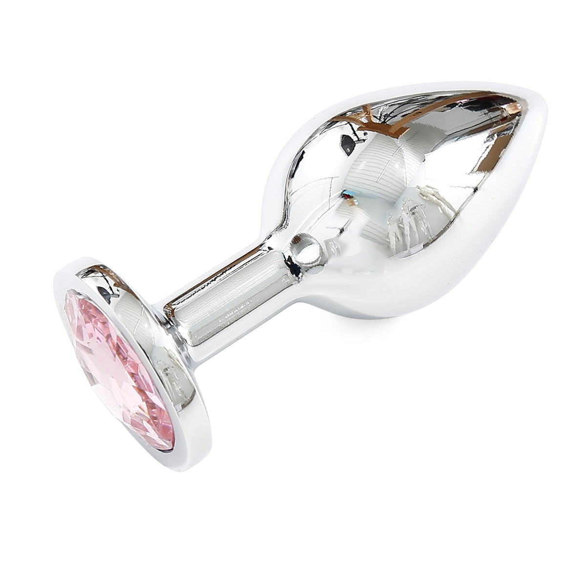 Silver Butt Plug Light Pink Large Shelly