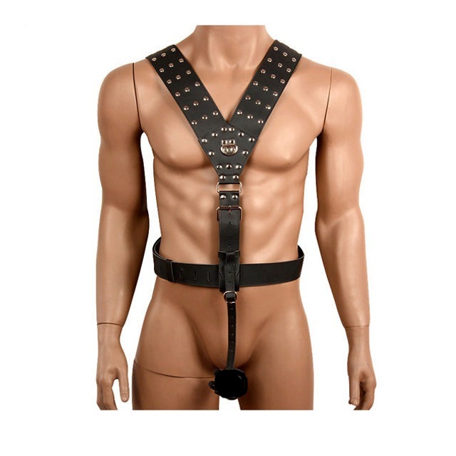 Come Closer Chest And Waist Harness | Cock Ring | Adjustable | Black