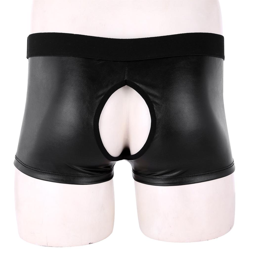 Come Closer Briefs | Faux Leather | Wet Look | Open Butt | Stretch
