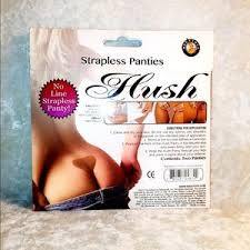 2 X Hush Strapless Totally Invisible Panties, Silicone & Spandex Washable & Reusable