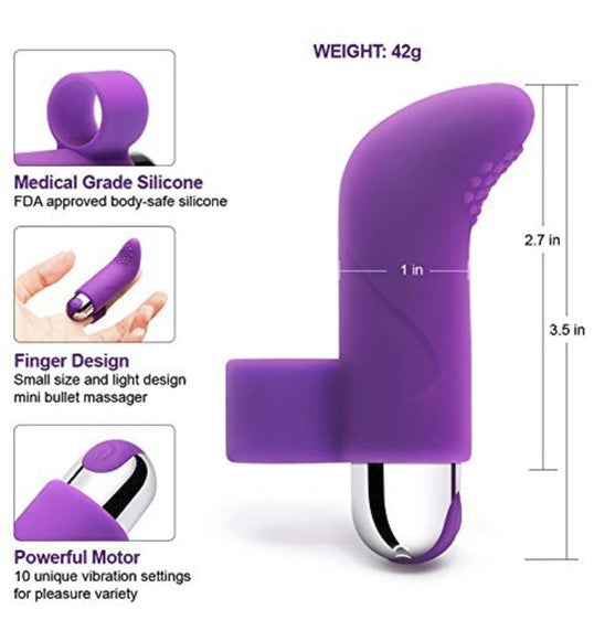 Come Closer Finger G Spot Vibe | Silicone Purple | USB | 10 modes
