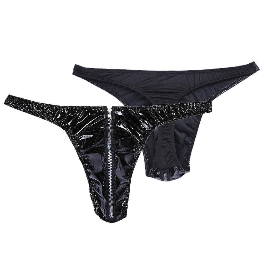 Come Closer G-string | Wet Look | Faux Leather | Zipper