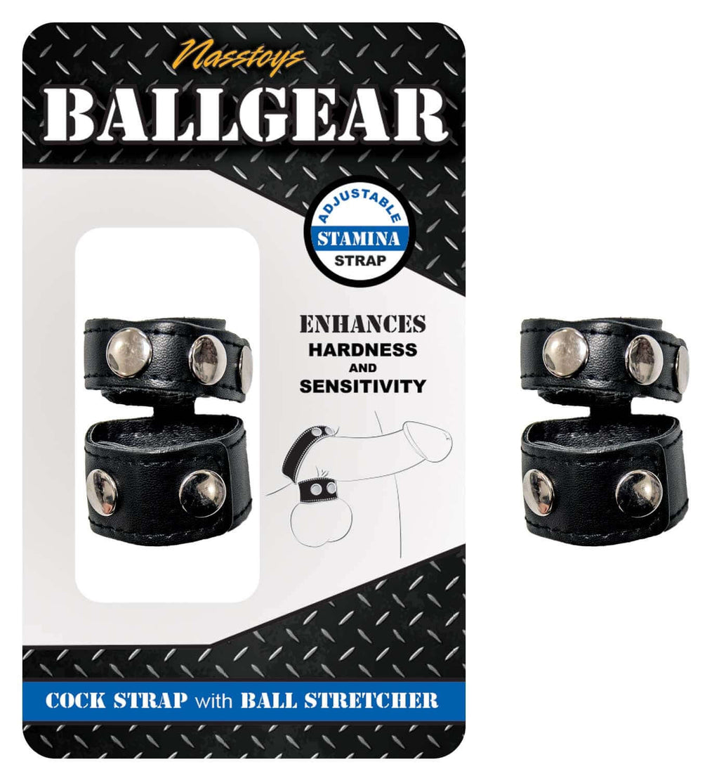Ballgear Cock Strap With Ball Stretcher | Black | Enhancer | Adjustable