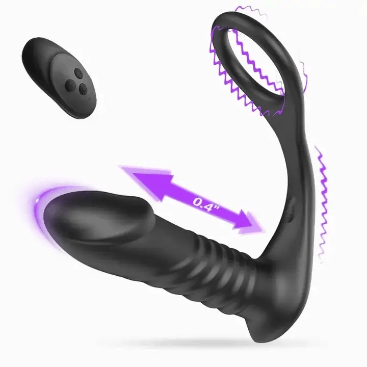 4 in 1 | Silicone | Remote Control | Cock Ring | Anal Vibrator| Thrusting
