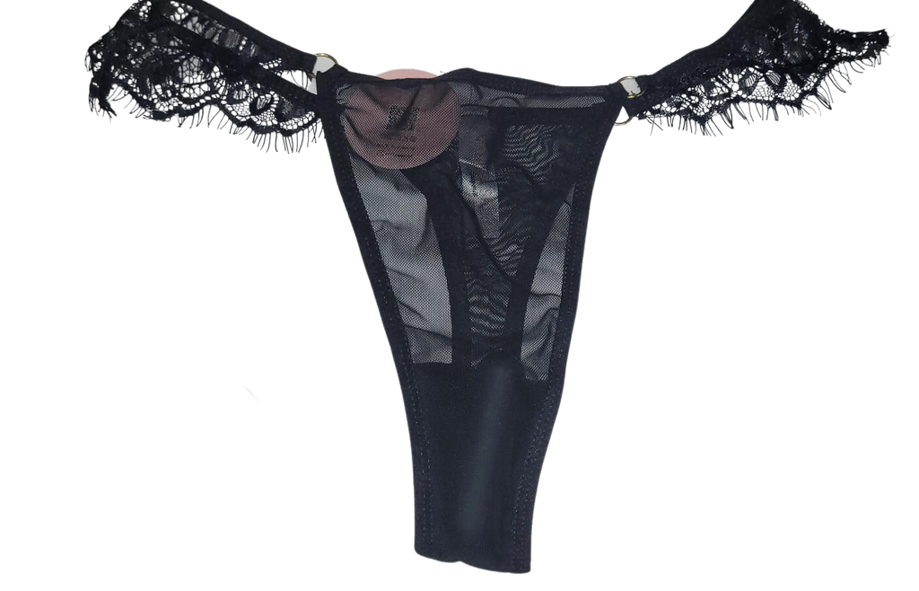 Come Closer | Remote Controlled Vibrating Thong  | Black | USB