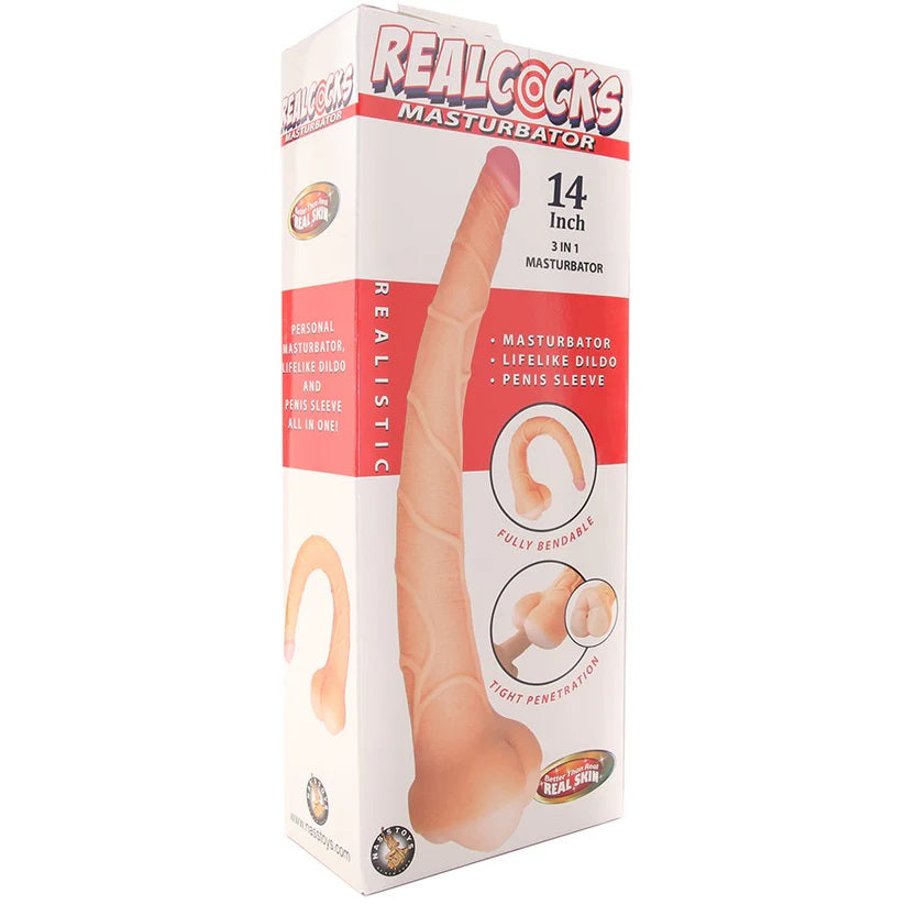 Realcocks 14" Realistic 3-in-1 Dildo & Masturbator https://www.mysexshop.co.za/