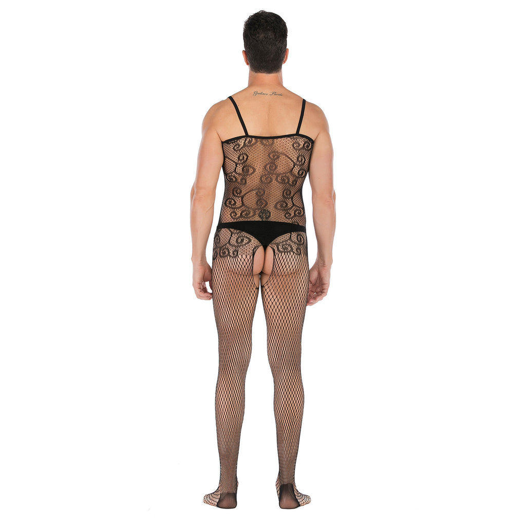Sexy Fishnet | Sleeveless Bodysuit | Body stocking With Bow | Open Crotch