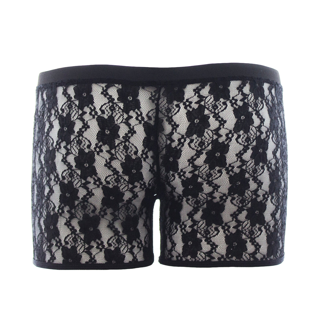 Kink Open Crotch Boxer Briefs | Lace | Black | Elastic Waist