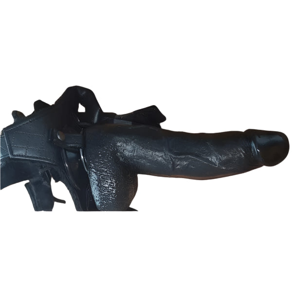 The Luxury Harness | MEGA 11" Black |  Fetish |  Dildo |  Faux Fur | 3 Rings