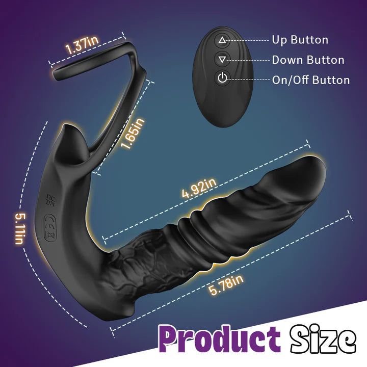 Apex™ Prostate Thrusting Massager with Performance Ring | Remote Control