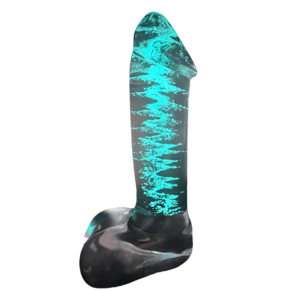ICICLES Fetish Glass Dildo 5" | Fire & Ice | Hand Blown | Glow In The Dark