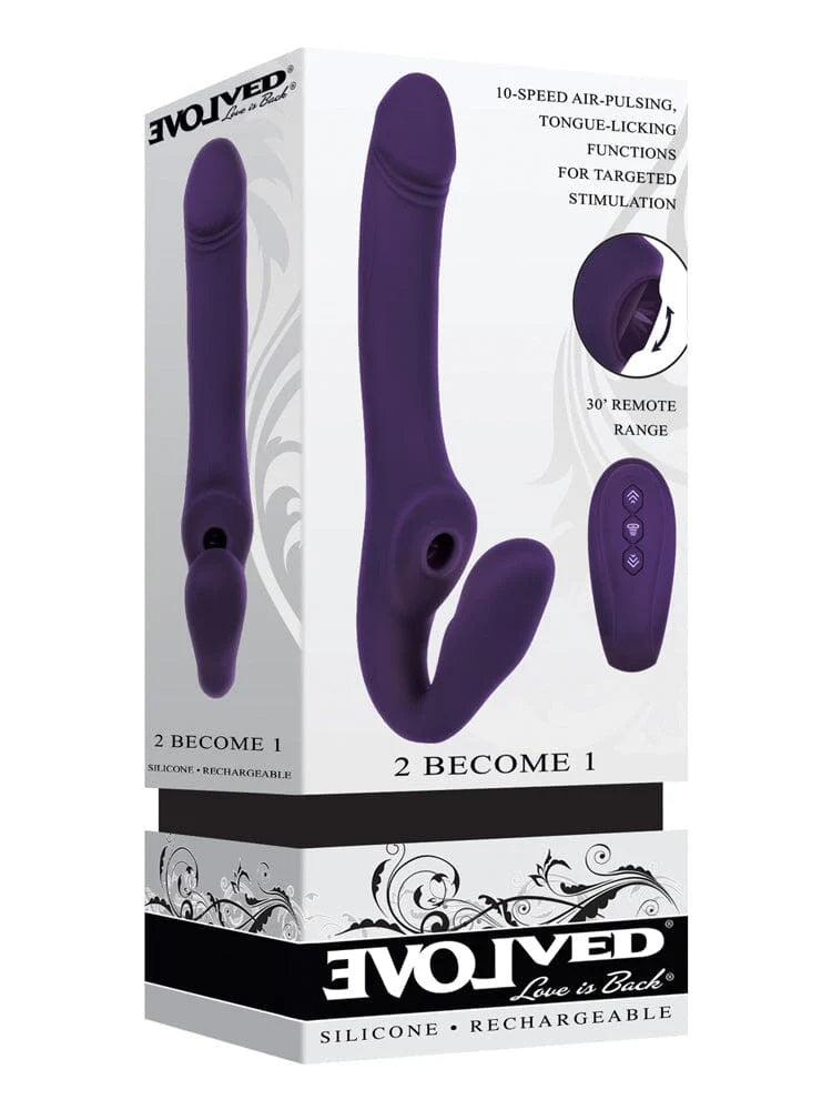 Evolved 2 Become 1 | Strap-On Vibrating Dildo | Remote | Purple https://www.mysexshop.co.za/