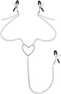 3 Headed Nipple & Labia Clamp Chain | Adjustable | Metal | Bondage Fetish Fantasy