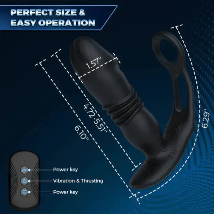 3 IN 1  Anal Vibrator | Remote Control | Cock Ring | Prostate Stimulator Come Closer