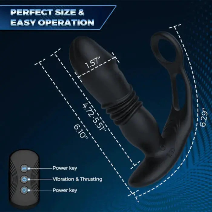 3 IN 1  Anal Vibrator | Remote Control | Cock Ring | Prostate Stimulator Come Closer