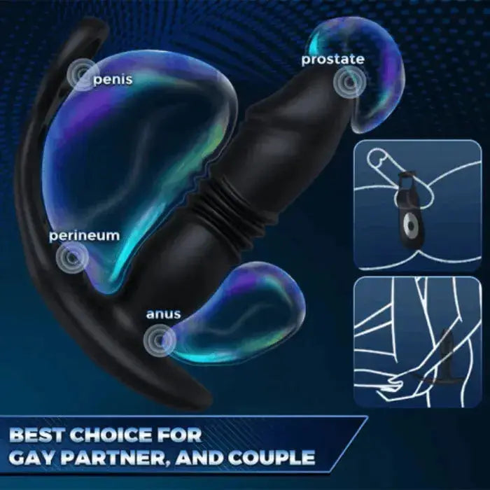 3 IN 1  Anal Vibrator | Remote Control | Cock Ring | Prostate Stimulator Come Closer