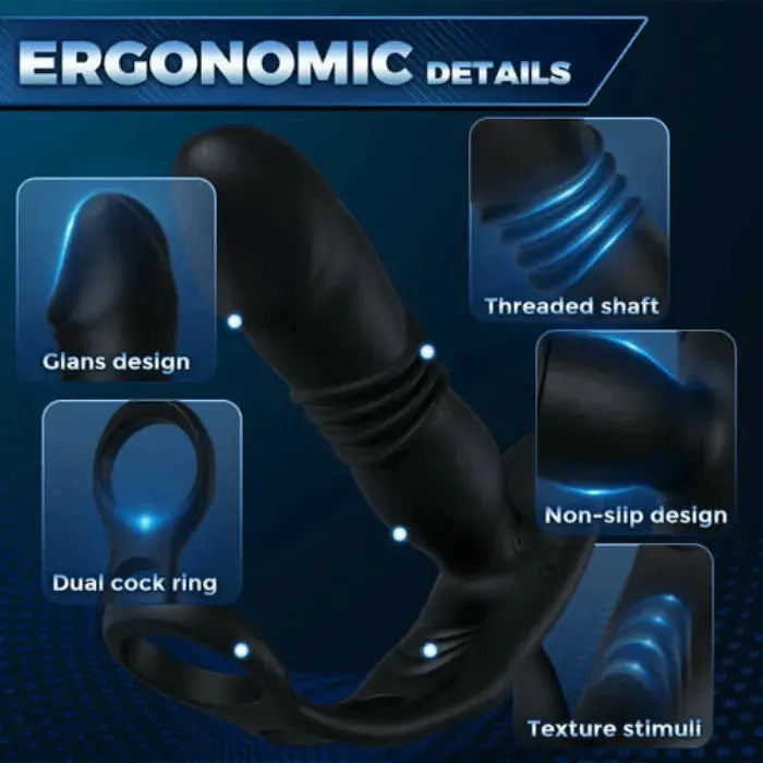 3 IN 1  Anal Vibrator | Remote Control | Cock Ring | Prostate Stimulator Come Closer