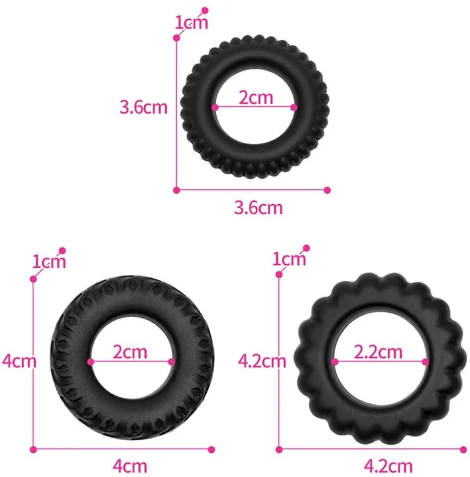 3 Piece Tyre Cock Ring Set | Black | Stretchy | Strong Erection https://www.mysexshop.co.za/