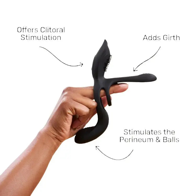 3 Way Lover Vibrating Cock Ring | 2 Motors | Clitoral & Anal Massager | Extra Girth https://www.mysexshop.co.za/