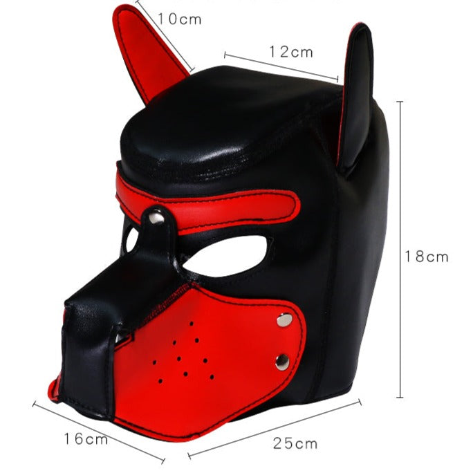 Come Closer DOM Dog Mask | BDSM Unisex | Black And Red | PU Leather | …