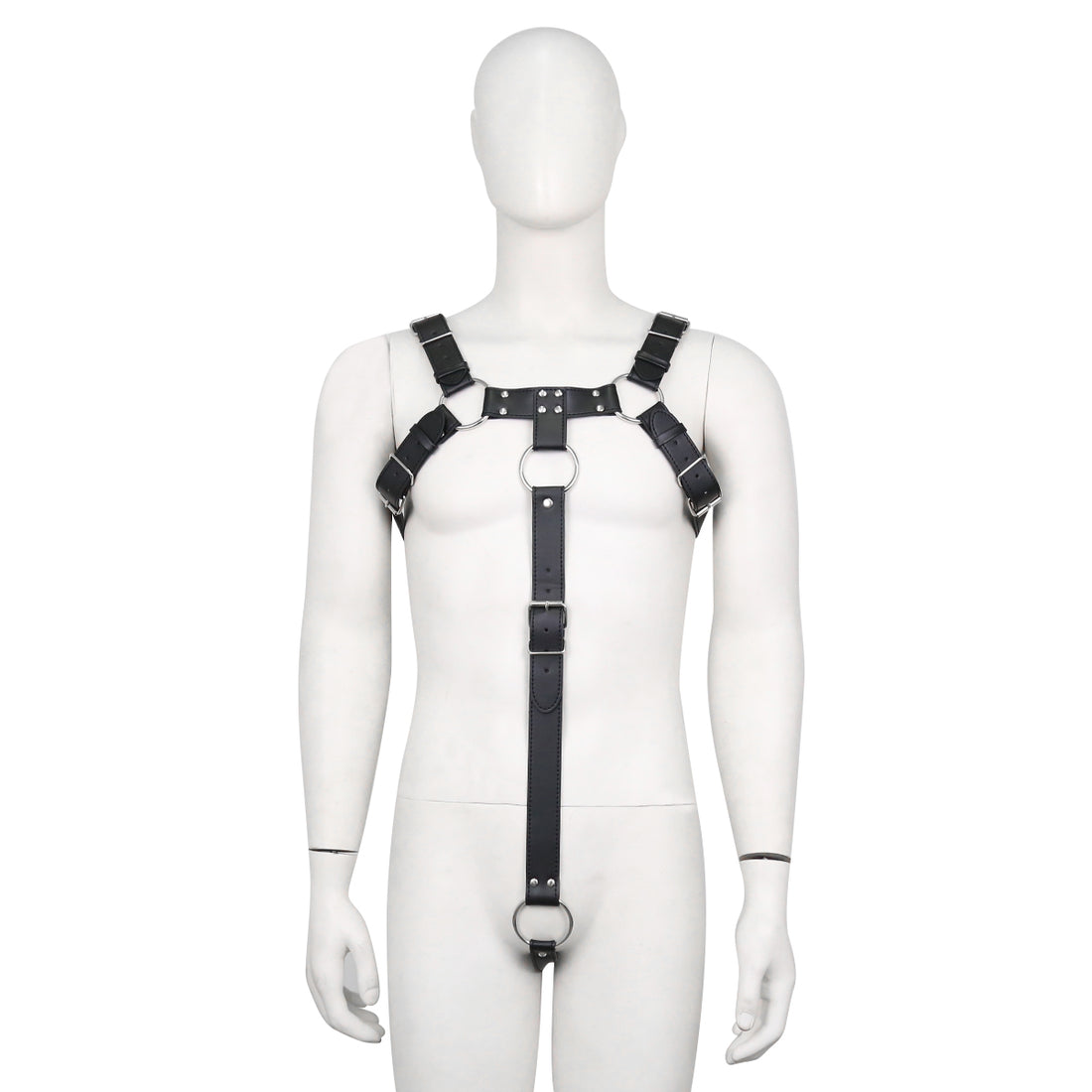 Rimba BDSM Bondage Harness | Faux Leather Adjustable | Cock Ring | Bla…