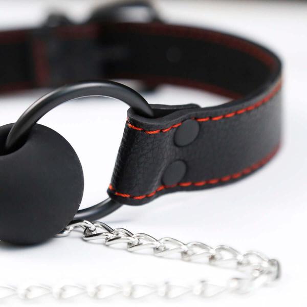 Rimba Silicone Bit Bone Mouth Gag | Nipple Clamps Chain | Adjustable