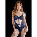 Lace and Mesh Teddy | Blue