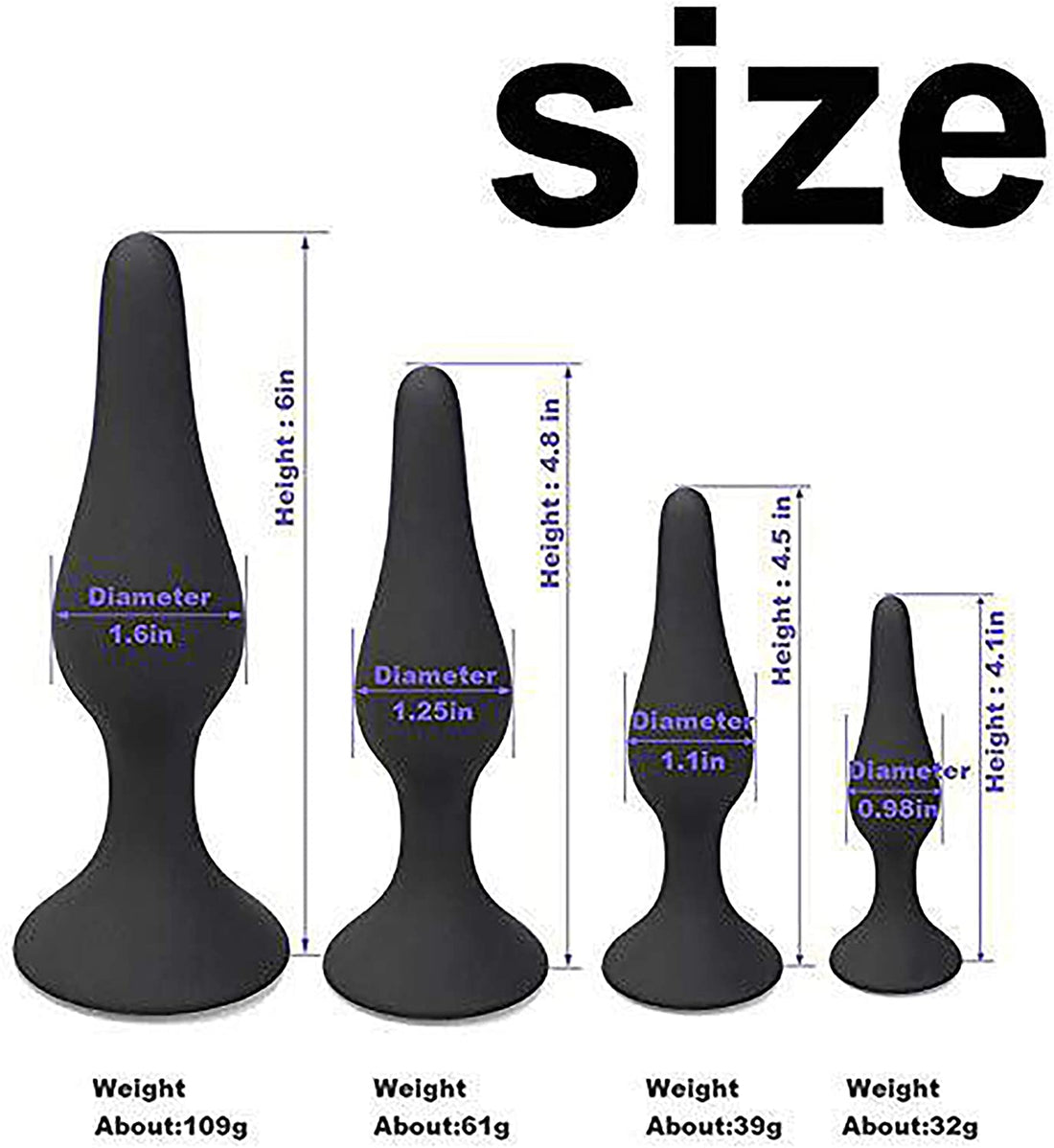Inspire Anal Starter Kit | Suction Cup | 4 Piece | 4 Sizes