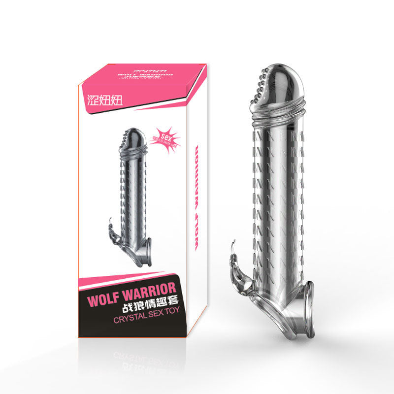 Wolf Warrior Silicone Penis Sleeve | Transparent | Extra Girth | Clim…