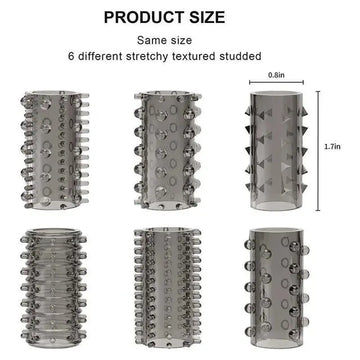 6 Pack Smokey Stretchy Penis Sleeve Set
