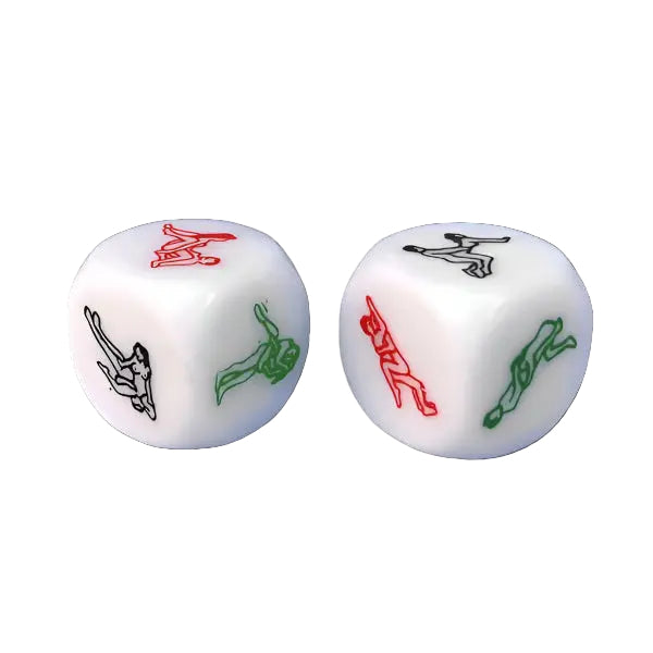 6 Sided Adult Dice | White | Games Pipedream