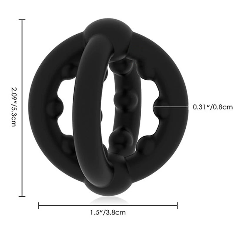Cross | Silicone Penis Lock Ring | Reusable | Ball Stretcher