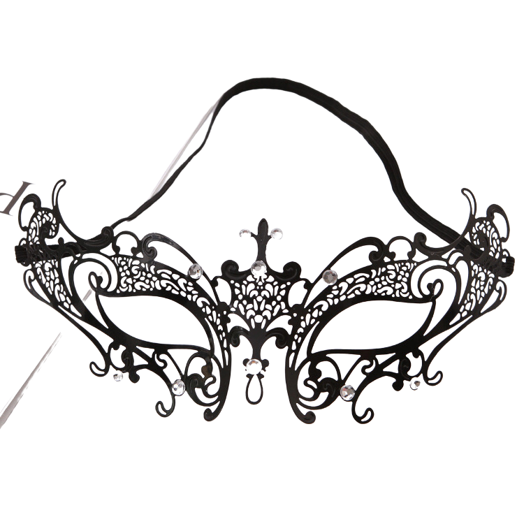 Come Closer Exquisite Black Venetian Mask | Metal | Lightweight | Bend…