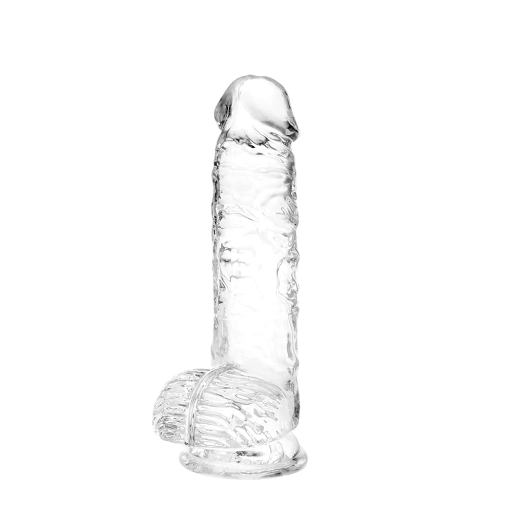 Come Closer Clear Dildo 6" | Bendable Shaft | Free Satin Bag