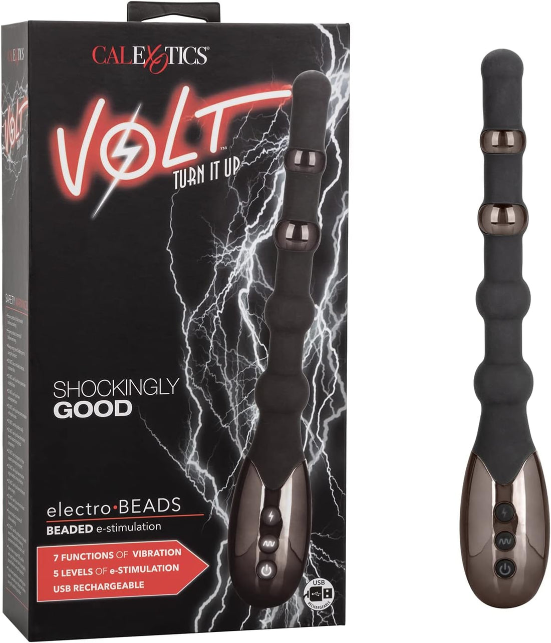 CalExotics Volt Electro-Beads | Vibrating Anal Plug | 7 Functions Calexotics