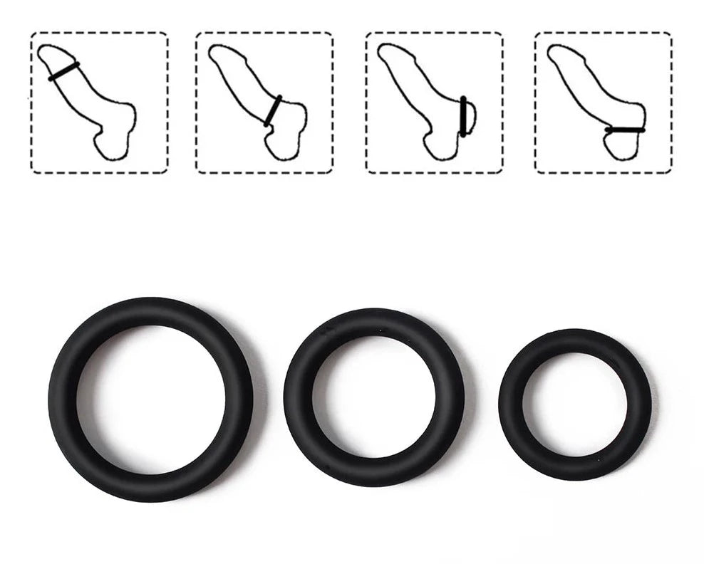 3 Pack Enhancer Combo | Silicone Cock Ring Set