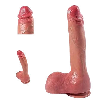 10" Ultra-Realistic Silicone Dildo | Lifelike Flesh Feel | Full Balls | Defined Head | Strong Suction Base