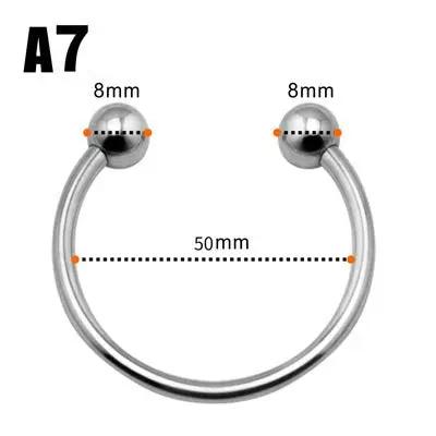 A7 Chrome Fetish Penis Glans Ring | Delay Ejaculation | 50mm Come Closer