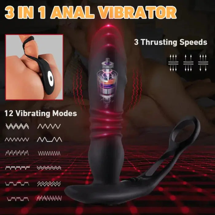 3 In 1 Remote Control | Prostate Massage | Anal Vibrator| Cock Ring