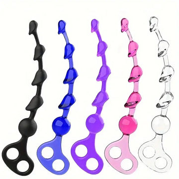 Anal Butt Plug Soft Rubber Beads | 5 Balls | 5 Different Colours Calexotics