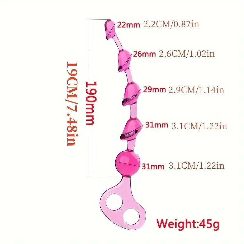 Anal Butt Plug Soft Rubber Beads | 5 Balls | 5 Different Colours Calexotics