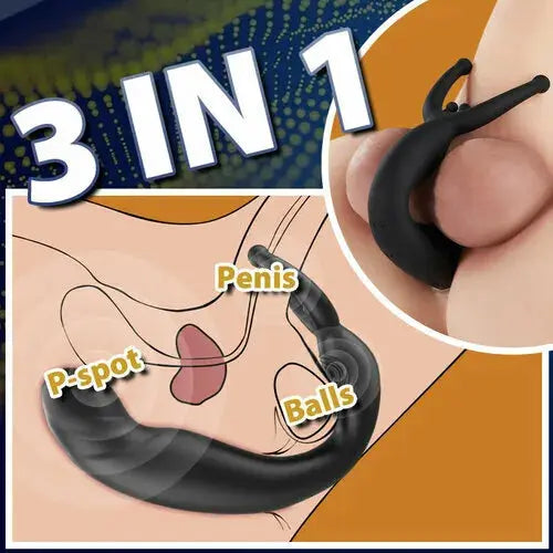 Ass Gasm 3 in 1 | 2 Motors | Remote Control | P-Spot Massager | 9 Sliding Modes Come Closer