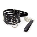 BDSM Collar With Chain Leash | Black | Fetish | Bondage Being Fetish