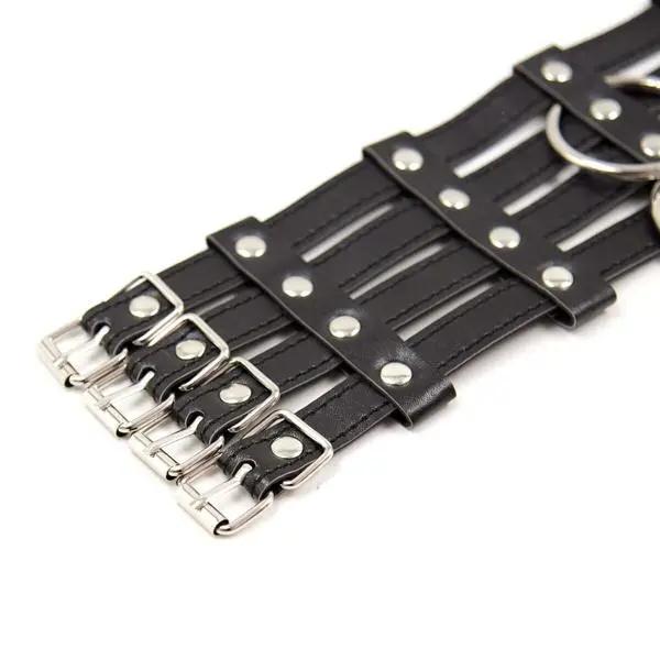 BDSM Collar With Chain Leash | Black | Fetish | Bondage Being Fetish