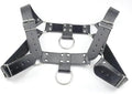 BDSM Double Ring Chest Harness | PU leather Adjustable | Black | One Size https://www.mysexshop.co.za/
