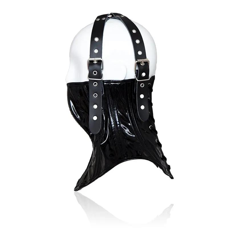 BDSM Mask Muzzle & Belt Set | PU leather | Fetish | Adjustable Come Closer
