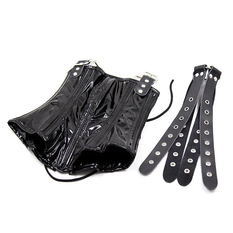 BDSM Mask Muzzle & Belt Set | PU leather | Fetish | Adjustable Come Closer