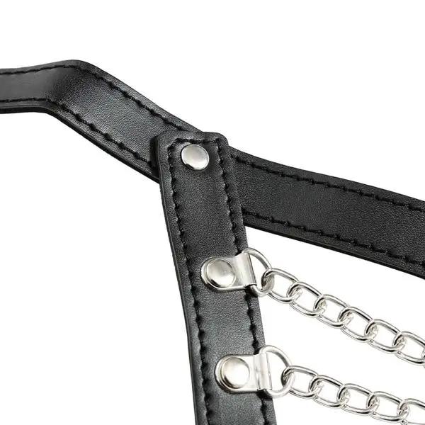 BDSM Metal Chain Leather Panty | Adjustable | Black | Erotic Sexy Bondage https://www.mysexshop.co.za/